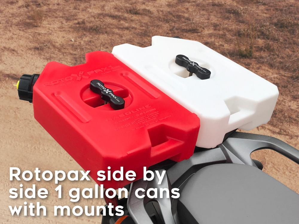 vstrom 1000 650 rear luggage rack dual rotopax cans