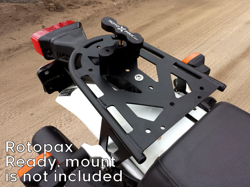 XR650L rear luggage rack rotopax mount